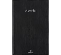 OBERTHUR - 1 Agenda Semainier de Bureau 25 OSLO - Janvier 2026 à Décembre 2026 - Dimension 16 x 25 cm - Couverture Noir - Bilingue