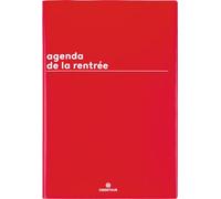 Oberthur - 1 Agenda Semainier de la Rentrée - Couverture Boréal Rouge - Septembre 2026 à Septembre 2027 - Format 16 x 24 cm - 3 Langages