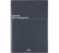 Oberthur - 1 Agenda Semainier de l'Enseignant - Couverture Boréal Noir - Septembre 2026 à Septembre 2027 - Format 21,5 x 30 cm
