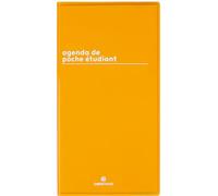 Oberthur - 1 Agenda Semainier de l'étudiant - Coloris Jaune - Septembre 2026 à Septembre 2027 - Format 9,5 x 18 cm