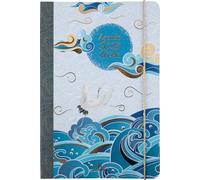 Oberthur - 1 Agenda Semainier Sakura - Août 2025 à Août 2026 - Format 17 x 24,5 cm - Visuel Vagues - Bilingue