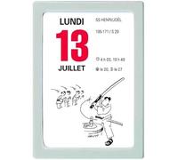 OBERTHUR - 1 Bloc Calendrier à Effeuiller Ephémérides Humoristique - Janvier 2026 à Décembre 2026 - Dimension 9.2 x 6.3 cm - Boitier Couleur Aléatoires (gris, rouge ou bleu)