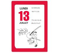 OBERTHUR - 1 Bloc Calendrier à Effeuiller Ephémérides Humoristique - Janvier 2026 à Décembre 2026 - Dimension 9.2 x 6.3 cm - Boitier Couleur Rouge