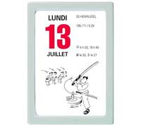OBERTHUR - 1 Bloc Calendrier à Effeuiller Ephémérides Humoristique - Janvier 2026 à Décembre 2026 - Dimension 9.2 x 6.3 cm - Boitier Couleur Grise