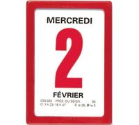 OBERTHUR - 1 Bloc Calendrier à Effeuiller Ephémérides Neutre - Janvier 2026 à Décembre 2026 - Dimension 9.2 x 6.3 cm - Boitier Couleur Rouge