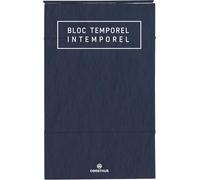 OBERTHUR - 1 Bloc Calendrier Perpétuel Chevalet - Dimension 11 x 17,8 cm - Couverture Rigide Bleu Marine