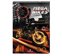 OBERTHUR - 1 Cahier de textes MEGABIKES - Visuel Moto - Dimension : 15 x 21 cm - Reliure Brochée