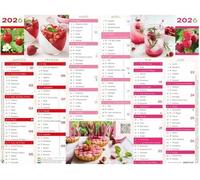 OBERTHUR - 1 Calendrier Mural Annuelle Illustré PEFC - Thème Cuisine Gourmande - Dimension 27 x 21 cm - Janvier 2026 à Décembre 2026