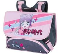 Oberthur - 1 Cartable D38 - Thème Manga Girl - Dimension 16 x 38 x 34 cm - 2 compartiments