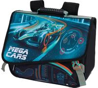 Oberthur - 1 Cartable Megacars - Thème Voiture - Dimension 16 x 38 x 34 cm - 2 Compartiments