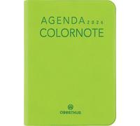 OBERTHUR - 1 Petit Agenda Semainier de Poche COLOR TOUCH - Janvier 2026 à Décembre 2026 - Dimension 8 x 10 cm - Couleur Vert Pomme