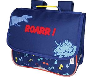 Oberthur - 1 Petit Cartable Bleu Dino - Dos 35 cm (38 x 16 x 34 cm) - Adapté de la Petite Section au CP, (6691100)