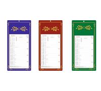 OBERTHUR - 1 Plaque Calendrier Mensuel Long Classique Skytos - Janvier 2027 à Décembre 2027 - Dimension 20 x 41,50 cm - 3 coloris disponibles