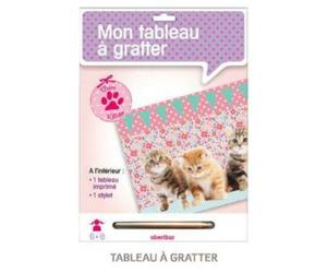 Oberthur - 1 Tableau à gratter Fun Kitten - 230x10x320mm