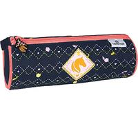 Oberthur - 1 Trousse Fourre-Tout Rond HORSE CHEVAL Ecusson - Dimension 22 x 8 cm - Fermeture Zippée - 1 Compartiment