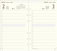 OBERTHUR - Recharge Pour Organiseur Journalier 17 - Janvier 2026 à Décembre 2026 - Dimension 10 x 17 cm - 3 Langues