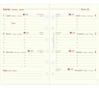 OBERTHUR - Recharge pour Organiseur Semainier 13 - De Janvier 2026 à Décembre 2026 - Dimension 8 x 13 cm