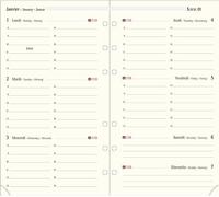 OBERTHUR - Recharge pour Organiseur Semainier 17 Horizontal - Dimension 9,5 x 17 cm - Janvier 2026 à Décembre 2026