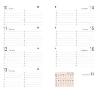 OBERTHUR - Recharge pour Organiseur Semainier International Spiralée 16 - Janvier 2026 à Décembre 2026 - Dimension 8,9 x 16,5 cm - 2 Langues