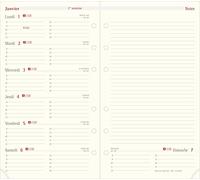 Oberthur - Recharge Pour Organiseur Semainier Notes 17 - Janvier 2023 à Décembre 2023 - Format 10 x 17 cm