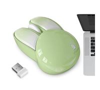 Obesntln Bunny Wireless - Souris Lapin sans Fil silencieuse - Souris alimentée par Batterie 2,4 G, Couleurs acidulées, Souris Lapin pour Filles et