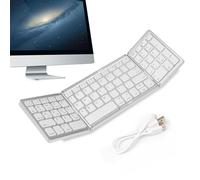 Obesntln Clavier Pliable sans Fil, Clavier sans Fil Pliable en Trois Langues | Clavier Portable sans Fil Pliable en Trois pour Ordinateur Portable et Tablette