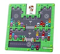 Obesntln Jouet Puzzle Alphabet pour - Labyrinthe Magnétique Bois, Jeu de Société Thème Parking Interactif Développement Cognitif | Activité d'apprentissage Précoce Parent-Enfant École à la Maison