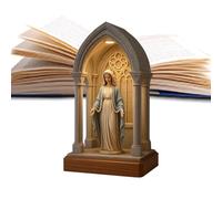 Obesntln Lampe Vierge Marie - Lampe LED Vierge Marie Style Rétro | Veilleuse de Table pour Chambre, Dortoir, Bibliothèque, Bureau, Coin Lecture, Bar Café, Espace Méditation, Étagère de Noël, Lieu de
