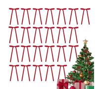 Obesntln Nœud de Noël - Vintage Rustique Noël 5 x 7 Pouces Décoration de Noeud de Velours | 24 pcs de Couronne de Noël Ornements de Sapin de Noël pour Mariage, Anniversaire, Fête