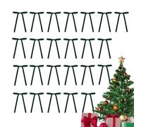Obesntln Nœud de Noël - Vintage Rustique Noël 5 x 7 Pouces Décoration de Noeud de Velours | 24 pcs de Couronne de Noël Ornements de Sapin de Noël pour Mariage, Anniversaire, Fête