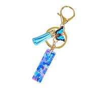Obesntln Porte-clés en forme de lettre papillon | Porte-clés en résine époxy pour filles | Décoration de sac à dos pour et adultes - Organisateur de clés pour voyages d'affaires, école, I,