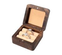 Obesntln Ring Box for Proposal - Secure Dual-Ring Protection Jewelry Case