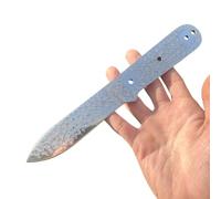 Obespina Couteau lame fixe vierge nue blank acier damas suminagashi custom création a monter artisanat camping luxe collection edc #321