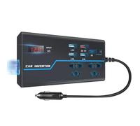 OBEST 200W Convertisseur 12V/24V DC 110V/220V AC Convertisseur de Tension Onduleur Transformateur Chargeur pour Voiture avec Allume-Cigare/sockets 3-Pin/Ports USB/Prise PD/QC 3.0