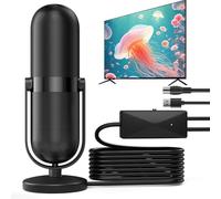 OBEST Antenne numérique intérieure avec amplificateur, antenne DVB-T2 pour téléviseur HD, réception TV pour tous les programmes, câble de 5 m