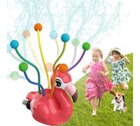 OBEST Arroseur Jouets Balancement Flamingo Arroseur Automatique Été Pelouse extérieure Parent-Enfant Jouets de Jeu d’Eau Amélioré Balançoire Spray Flamingo (avec Balle)