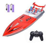 OBEST Bateau RC électrique étanche 2,4 GHz - Bateau à grande vitesse sans fil pour piscines, lacs et étangs - Jouet aquatique pour garçons et filles