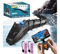 OBEST Bateau Télécommandé avec Caméra,Jouet Aquatique Haute Définition,Python Simulé électrique,Fonctionnement par App, Enregistrement en Temps Réel,Double Batterie