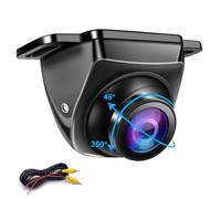 OBEST Caméra de Recul AHD 1080P Vision Nocturne,Caméra Fish-Eye AHD 45°Réglable de Recul Arrière 160°Grand Angle,Câble Vidéo 6M pour Camion Voiture SUV Caravane Camionnette Camping-Car 12V