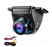 OBEST Caméra de recul AHD 720P, Grand angle 170°, Rotation 360° | Vision nocturne infrarouge,Étanche IP68, 3 fils de réglage (lignes de guidage, miroir, signal AHD/CVBS), Câble RCA 6m