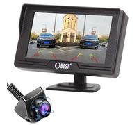 OBEST Caméra de Recul AHD1080P, 4.3 Pouces Camera de Recul Voiture avec Bonne Vision Nocturne,Camera Réglable 45 °,Kit de Surveillance Vidéo Moniteur,Caméra de Recul Allume-Cigare 12V