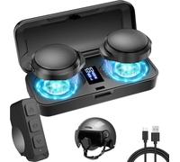 OBEST Casque Bluetooth Moto avec étui de Chargement, Bluetooth5.3 Écouteurs Casque Moto avec Microphones, Batterie de 1900 mAh avec 50 Heures D'autonomie, Casque sans Fil pour Le Ski