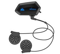 OBEST Casque de Moto Bluetooth 5.0 Sans Fil Étanche, Contrôle Musique, Mains Libres, Suppression du Bruit, Connecte 2 Téléphones, Appelle Siri, Pour Cyclisme, Ski, Course