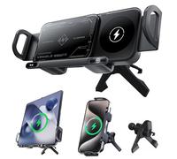 OBEST Chargeur sans fil pour voiture avec capteurs de gravité, 15 W/10 W/7,5 W, compatible avec les téléphones portables qui peuvent être rechargés sans fil