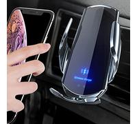 OBEST Chargeur sans Fil pour Voiture, Support de Navigation pour Téléphone Portable avec Induction Infrarouge, 10W Charge et 3 Adaptateurs Magnétiques, Compatible avec Tous Téléphones Portables