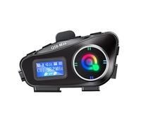 OBEST Intercom Moto Casque 500M, Bluetooth Moto Casque d'écoute, Prise en Charge l'audio FM/Carte CF/Siri, Partage Musique, IP65 Interphone Communication Système avec Lumière Atmosphérique, 1000mAh