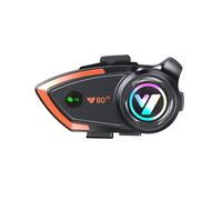 OBEST Intercom Moto， IP65 Étanche，Technologie Avancée de Contrôle de Bruit, kit Mains Libres， Système Communication de 800m,Bluetooth Casque Moto, 31887