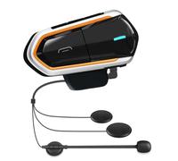 OBEST Interphone Bluetooth Moto Support Double Interphone / Mains Libres Automatiques / Musique HD Casque Moto Convient à Une Variété de Casques