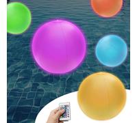 OBEST Lampe solaire flottante LED pour piscine - Lampes IP68 étanches - 15 couleurs - 4 pièces - Décoration extérieure