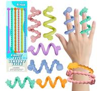 OBEST Lot de 6 bâtonnets sensoriels anti-stress pour enfants et adultes, jouets anti-stress pour enfants, garçons et filles, pour soulager le stress et l'anxiété, l'autisme et le TDAH